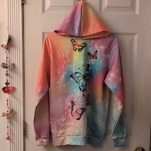 New Kawaii Rainbow Butterfly Hoodie